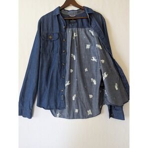 Roark Revival The Artifacts of Adventure Mens Small Denim Button Down Shirt